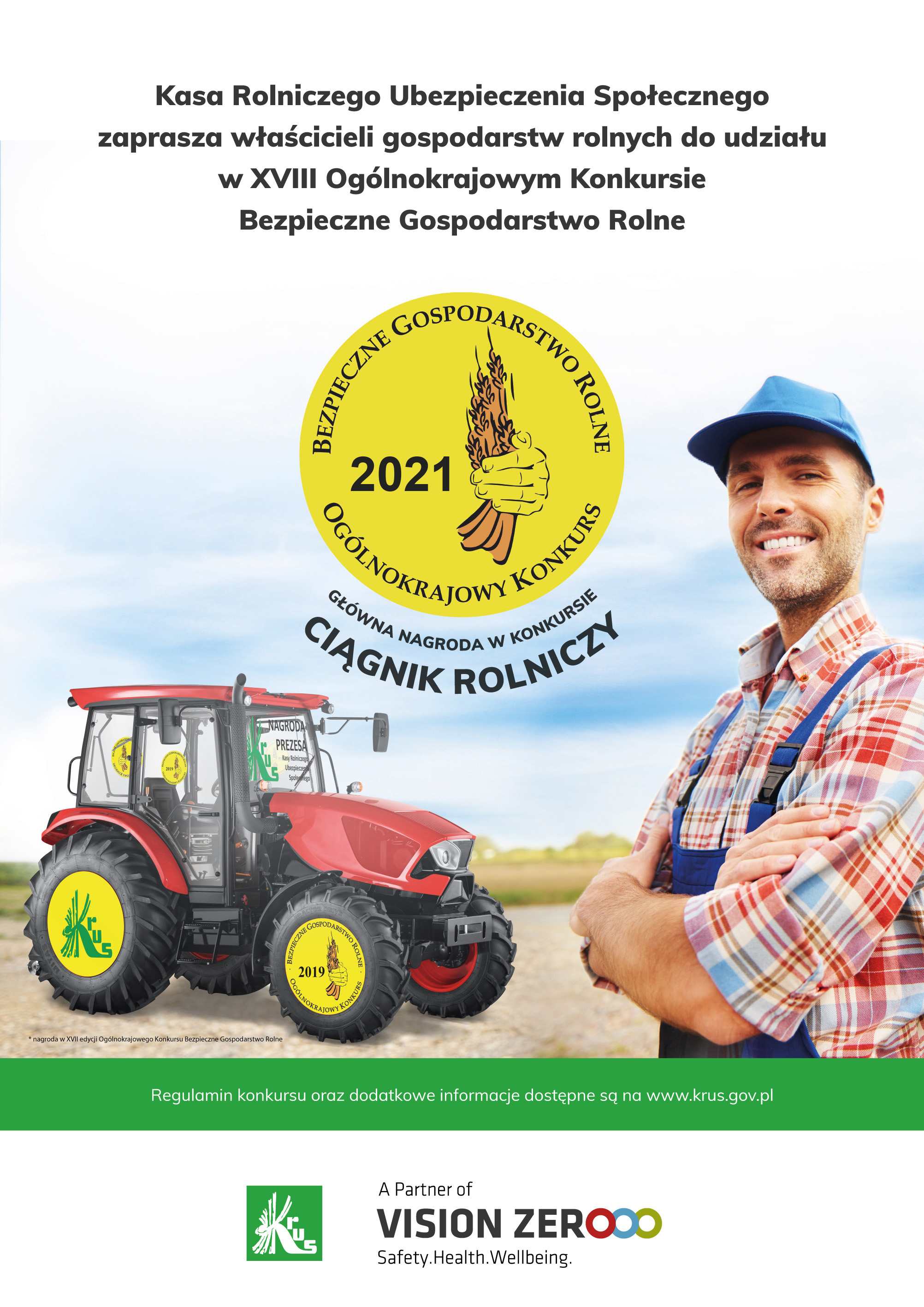 Plakat dotyczący Konkursu Bezpieczne Gospodarstwo Rolne